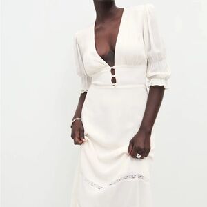 Reformation Ginny Dress Ivory - Size 0